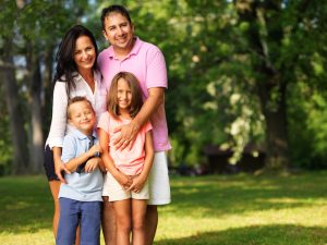 portrait of a smiling family